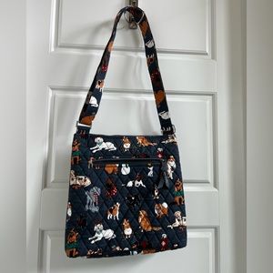 Vera Bradley Holiday Dogs Hipster Crossbody NWOT